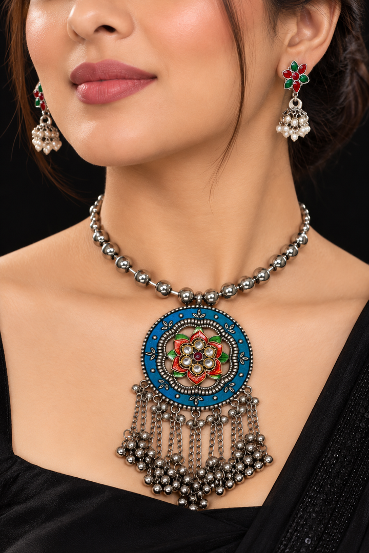 Tribal Design Oxidised Hasli