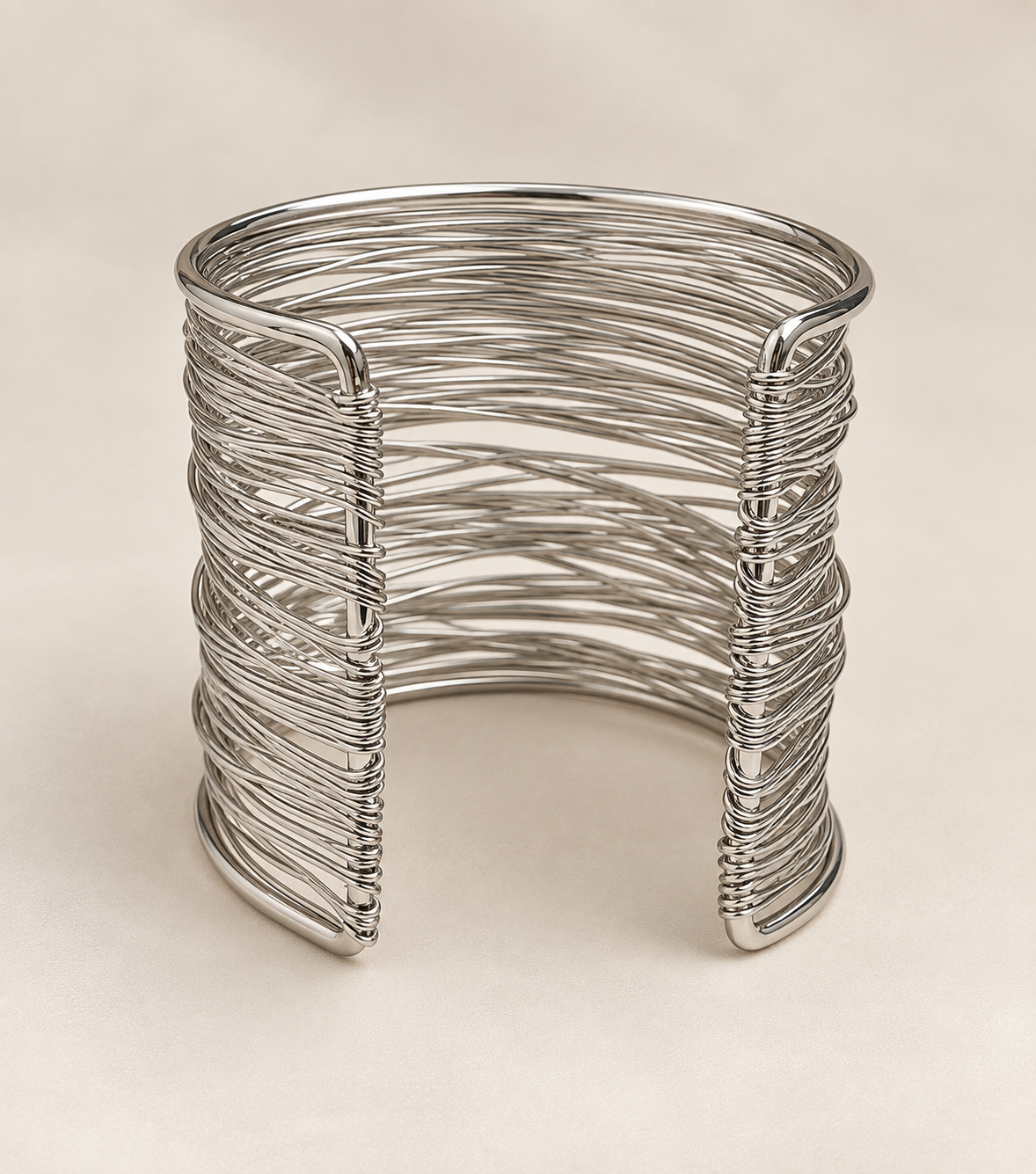 Adjustable Silver Cuff Bracelet | Openable Statement Bangle for Women