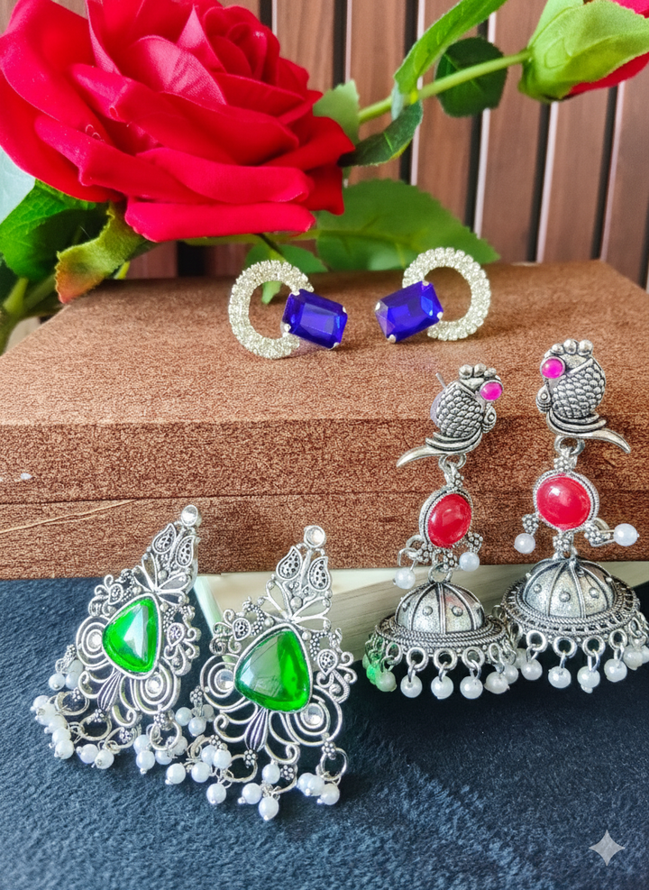 Earring Combo Set : 1 – Pack of 3 pairs