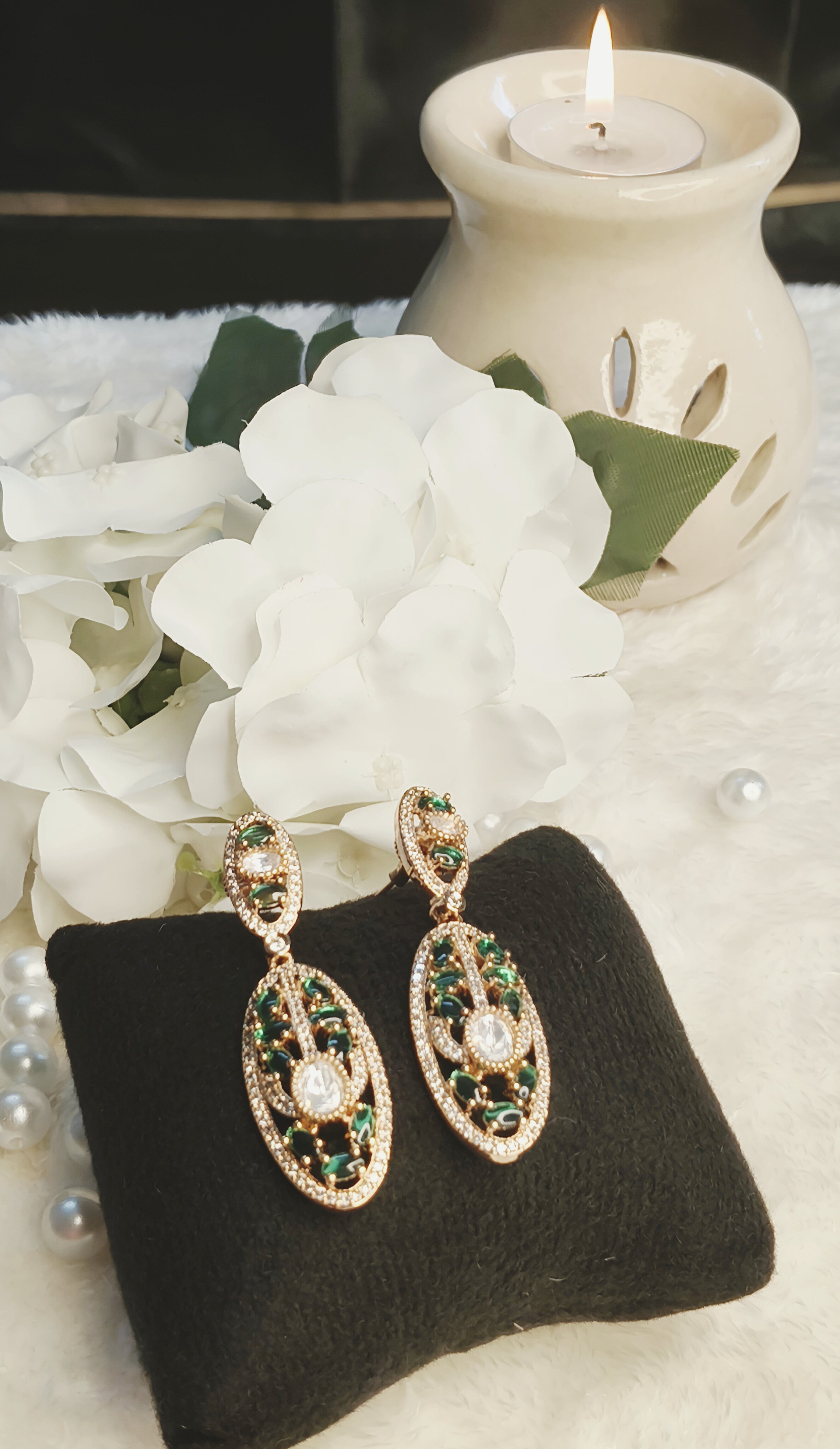 American Diamond Dangler Earrings
