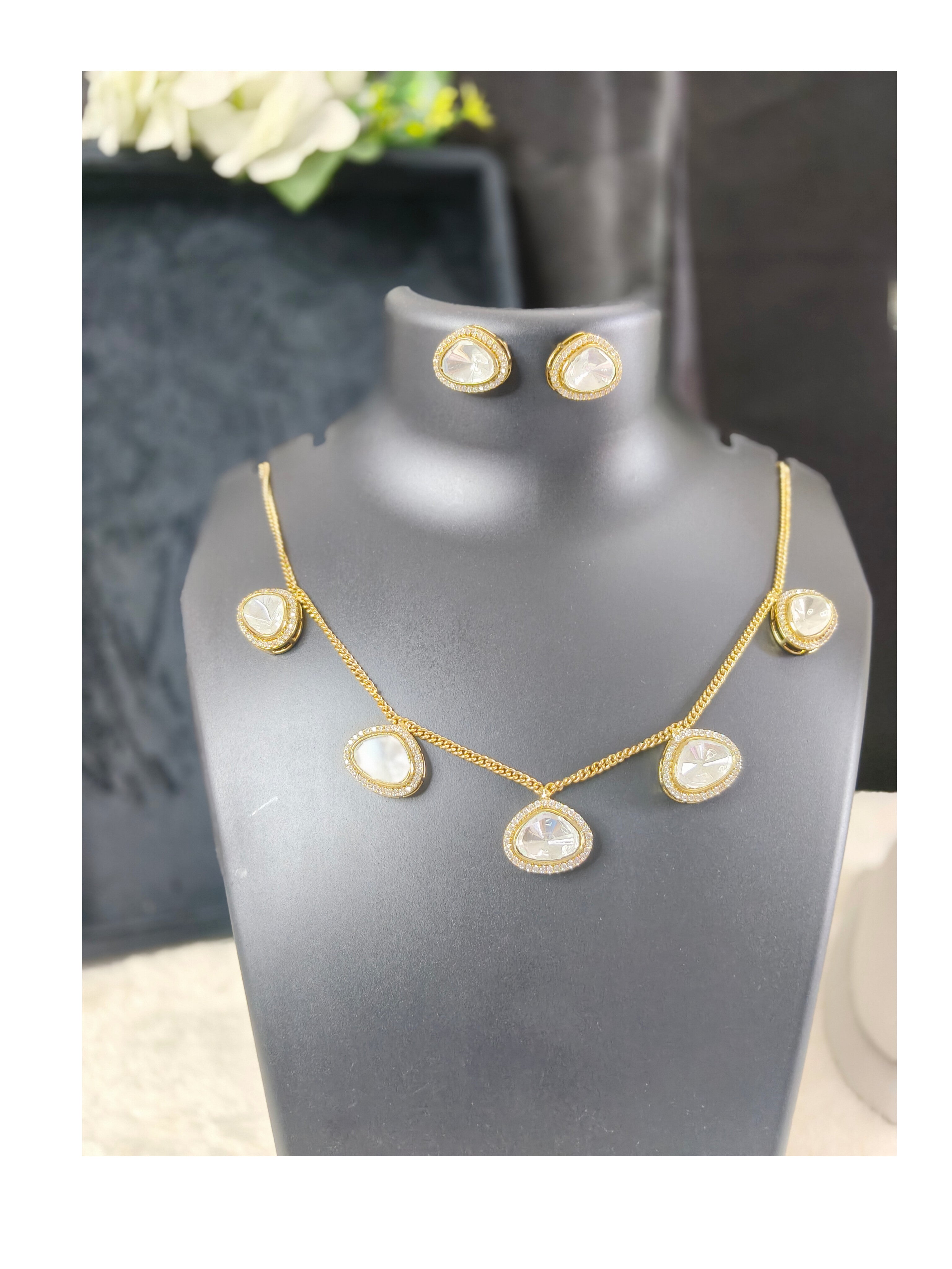 Moissanite Necklace Set
