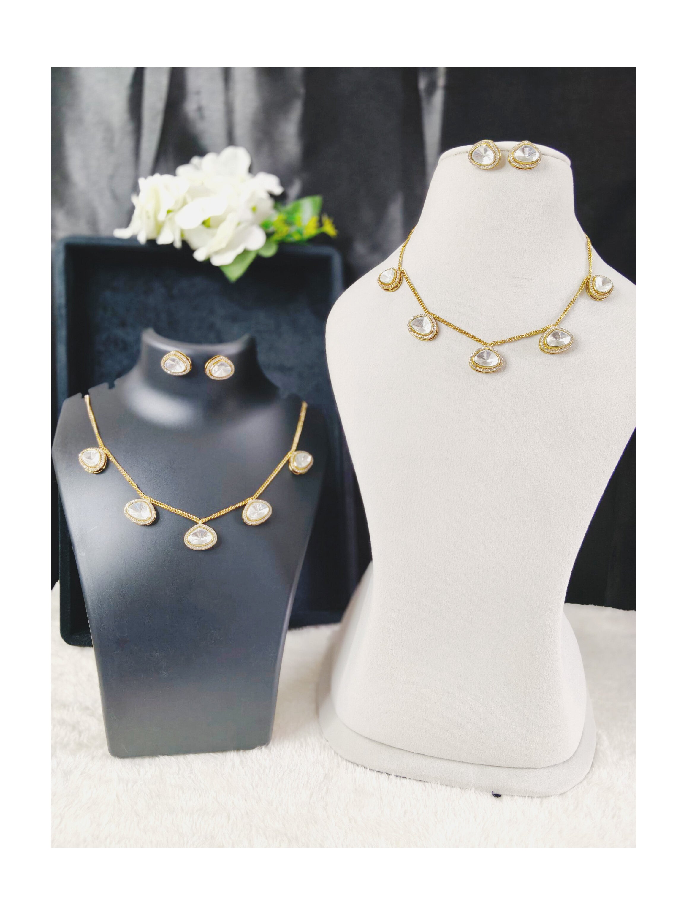 Moissanite Necklace Set