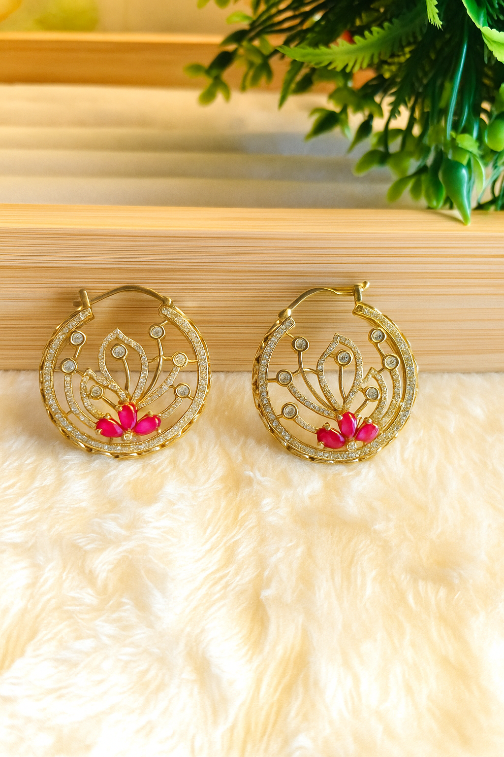 Premium Brass Moissanite Hoop