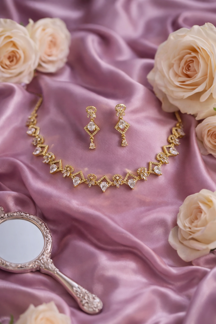 GOLDEN ELSIE VICTORIAN JEWELLERY SET
