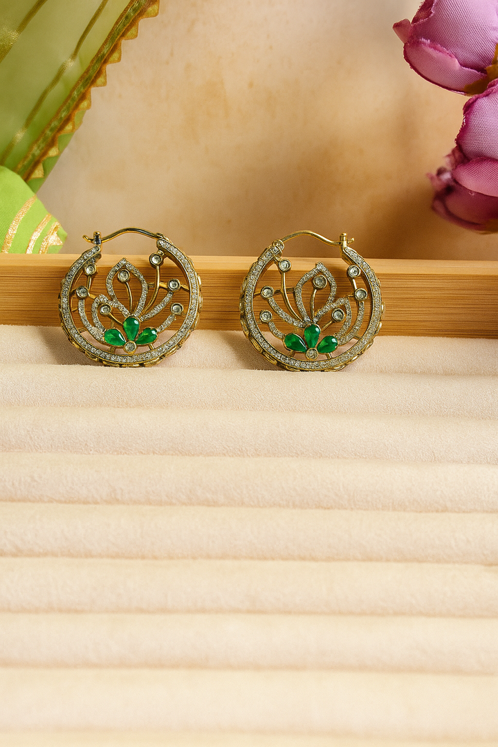 Premium Brass Moissanite Hoop