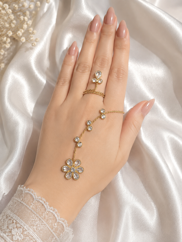 Bollywood Style Trendy Floral Hand Cuff