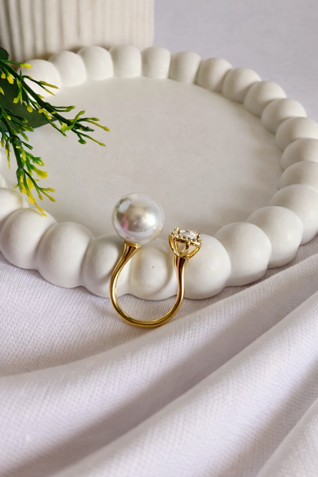 Antitarnish Pearl Ring