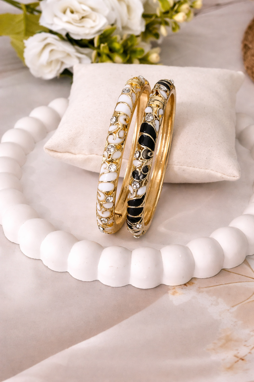 Retro Enamel Bangles, Pack of 2 – ₹623