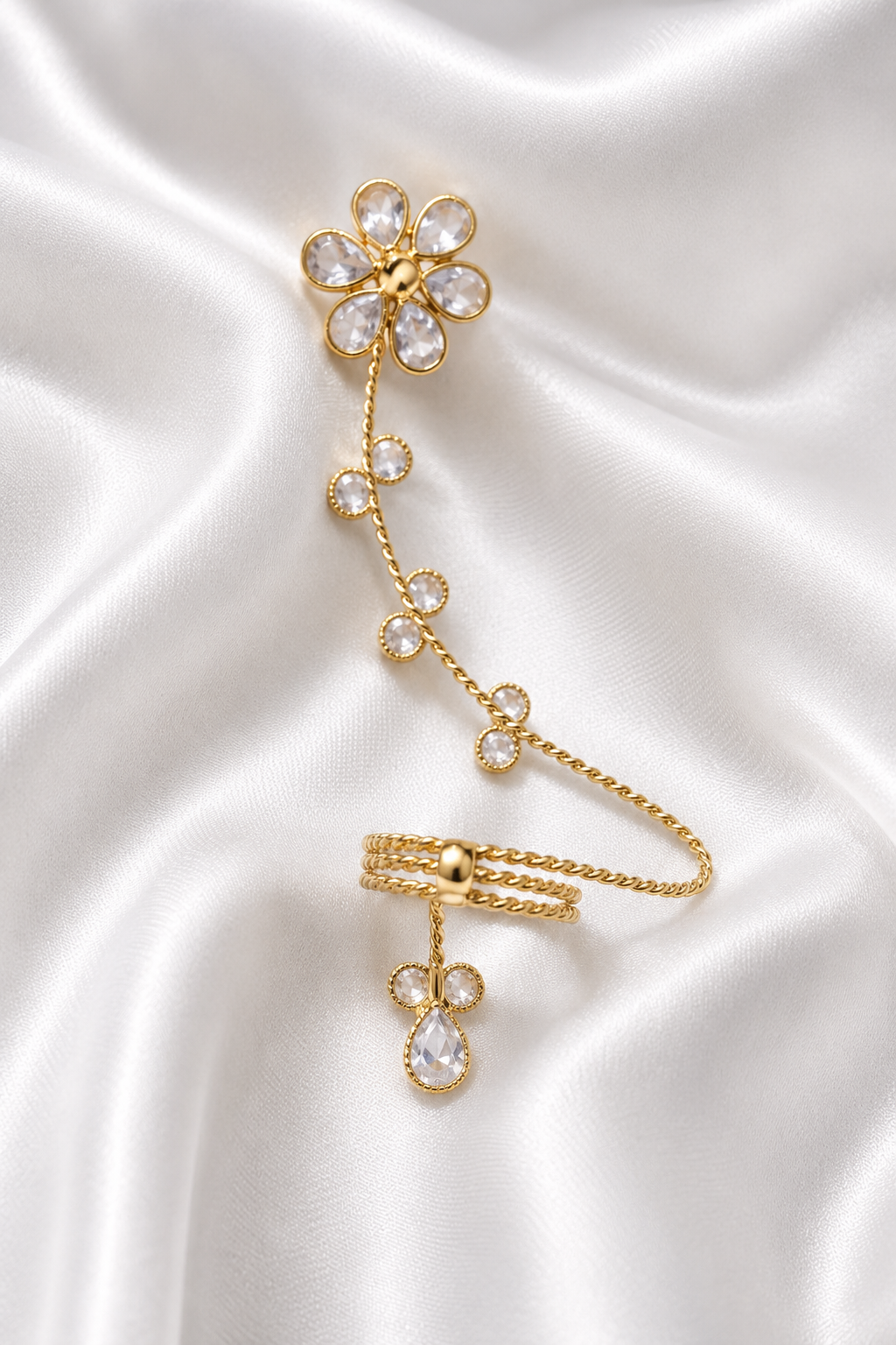 Bollywood Style Trendy Floral Hand Cuff