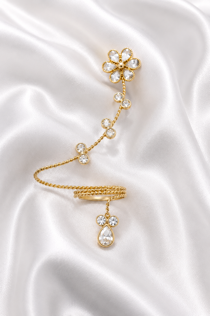 Bollywood Style Trendy Floral Hand Cuff
