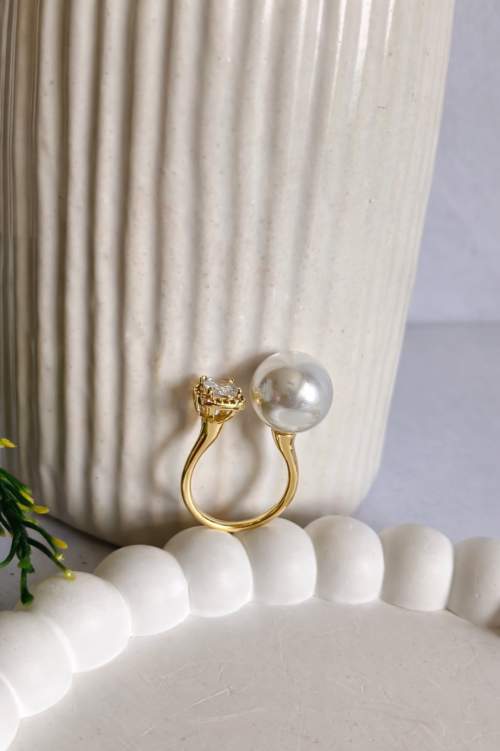 Antitarnish Pearl Ring