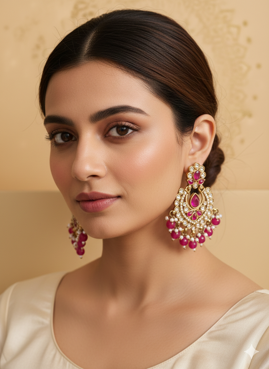 Reverse AD Brass Earrings