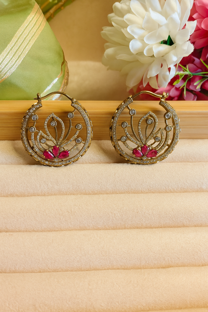 Premium Brass Moissanite Hoop