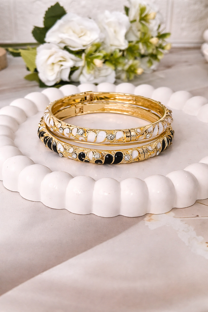 Retro Enamel Bangles, Pack of 2 – ₹623