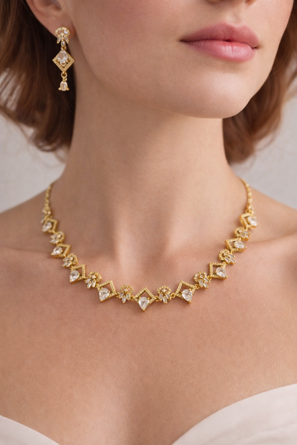 GOLDEN ELSIE VICTORIAN JEWELLERY SET