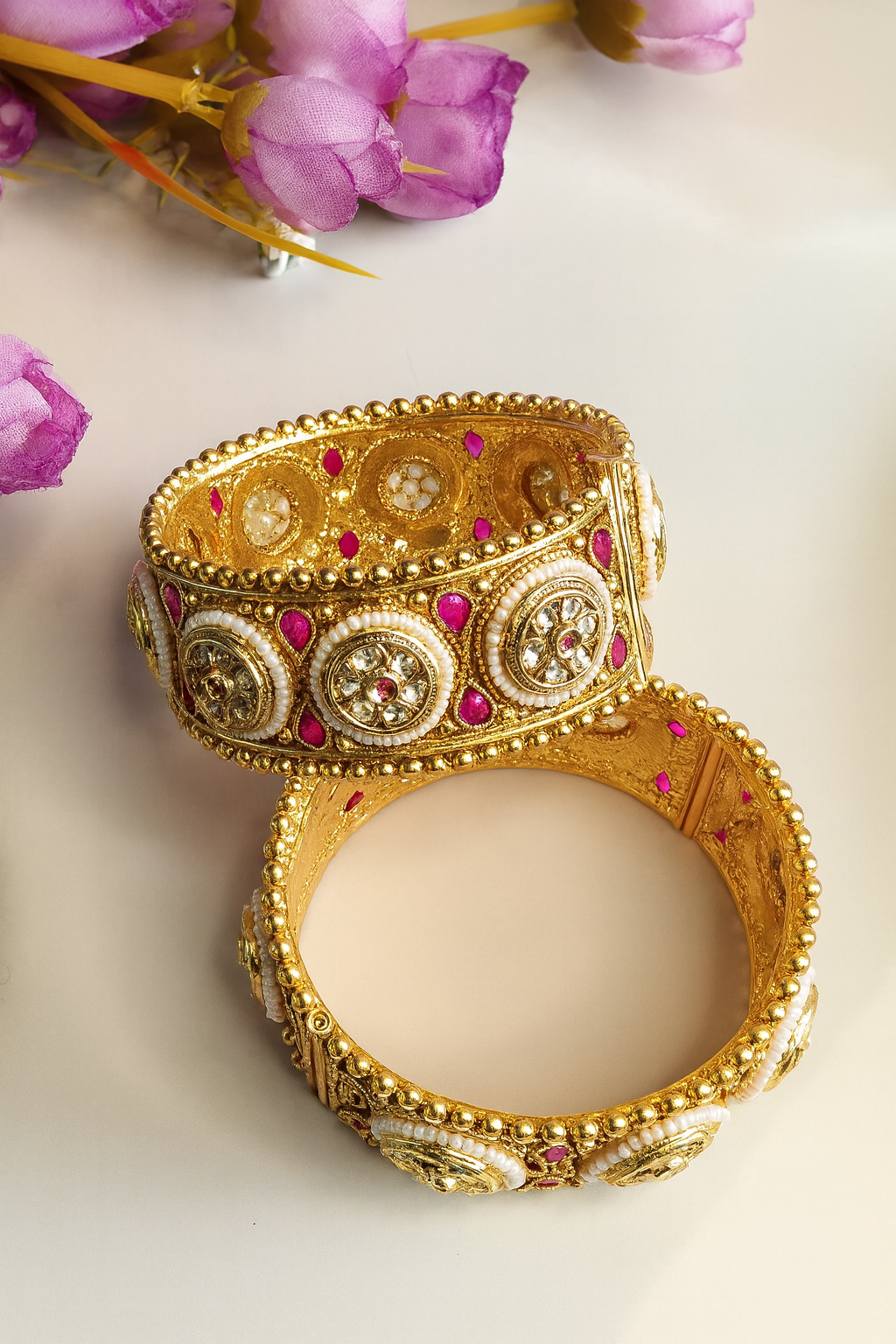 Brass kundan bangels