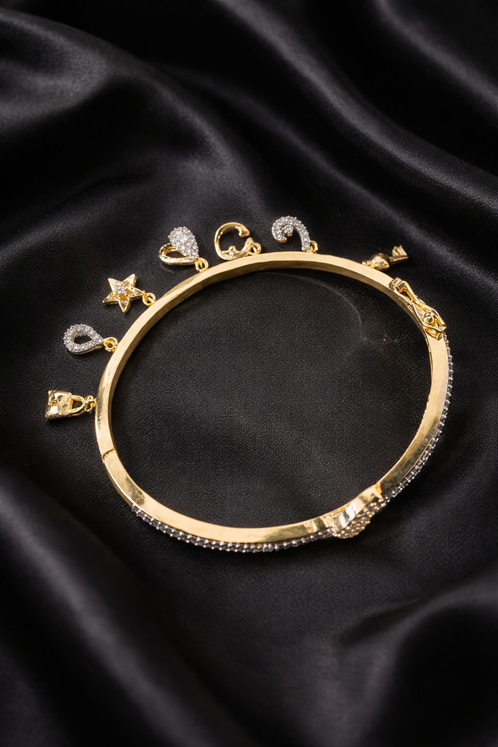 American Diamond Sleek Charm Bracelet