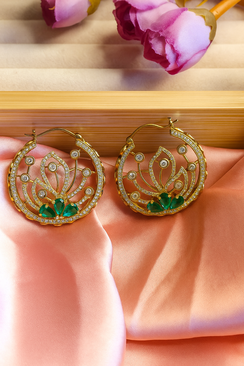 Premium Brass Moissanite Hoop